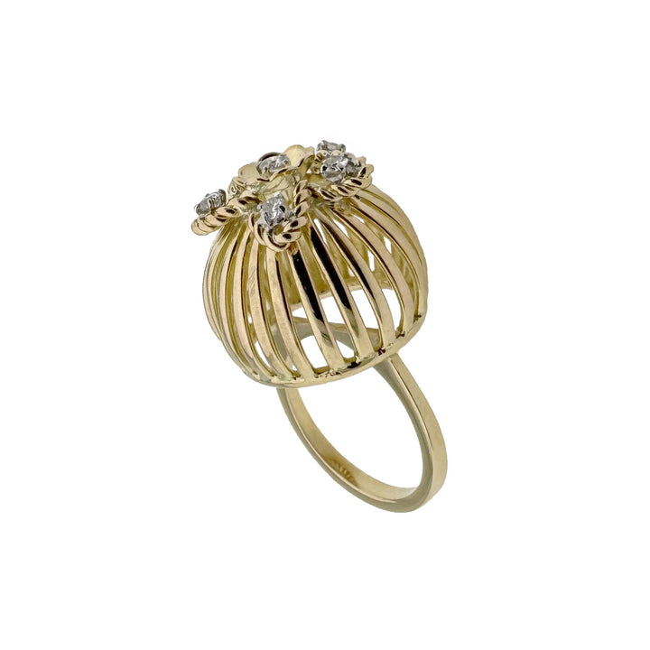 Vintage Gold Ring with Diamonds