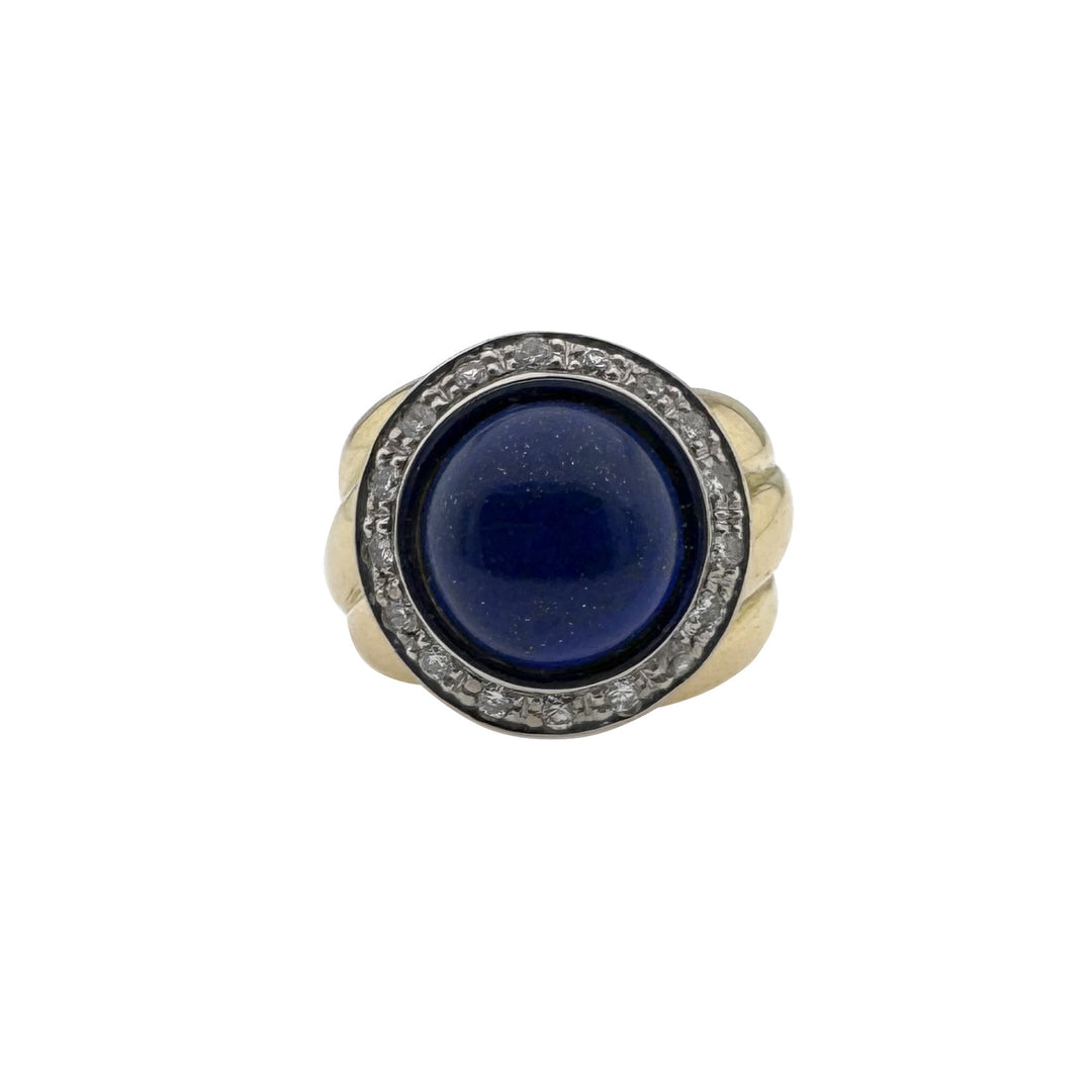 Vintage Gold Ring with Lapis