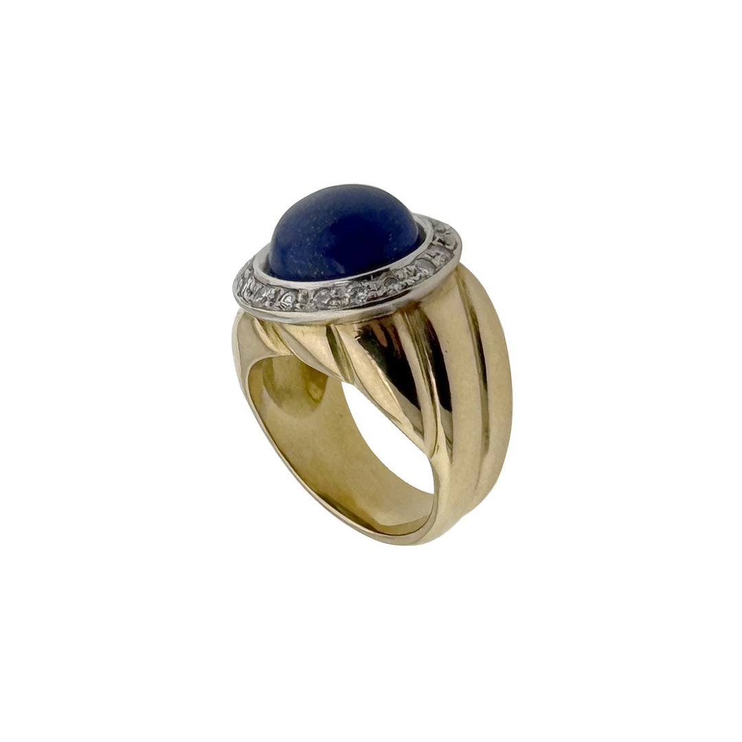 Vintage Gold Ring with Lapis