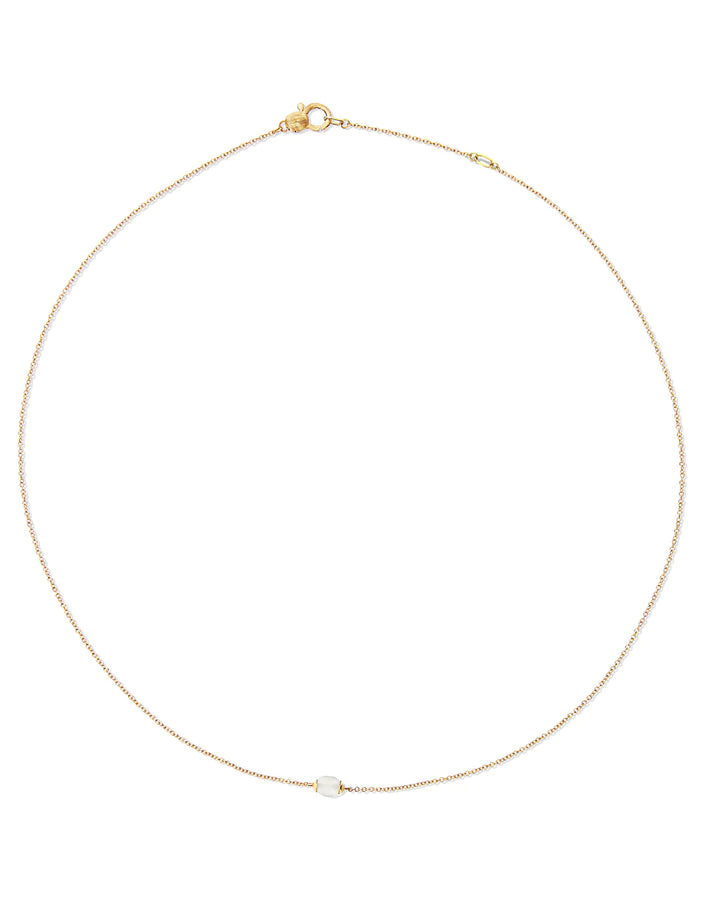 "WHITE DESERT" GOLD AND MOONSTONE NECKLACE (SMALL)