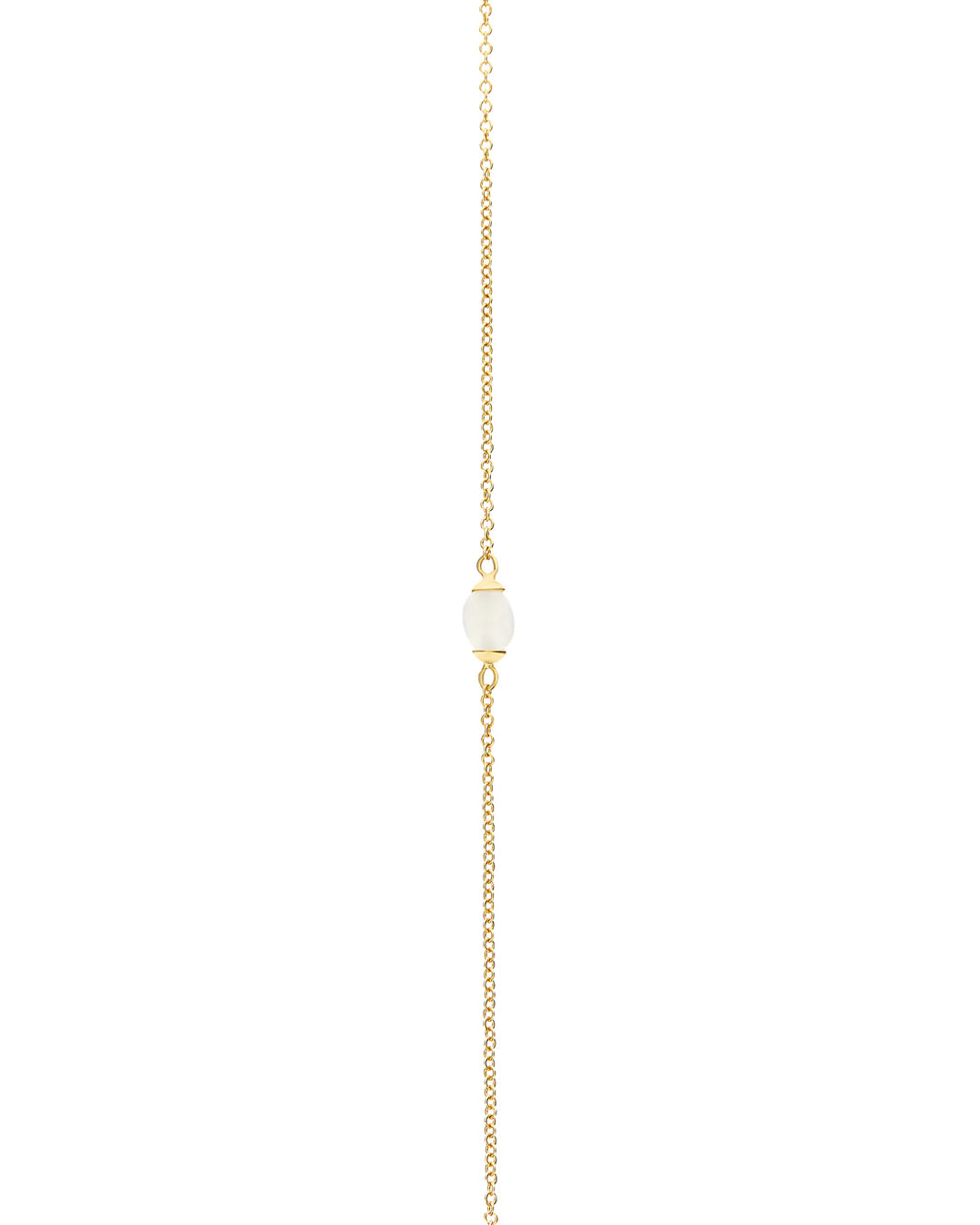 "WHITE DESERT" GOLD AND MOONSTONE NECKLACE (LARGE)