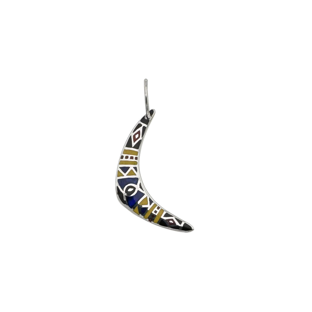 Vintage Gold Pendant with Enamel