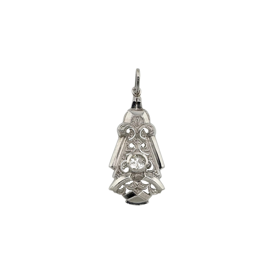 Vintage Gold Pendant with Diamonds