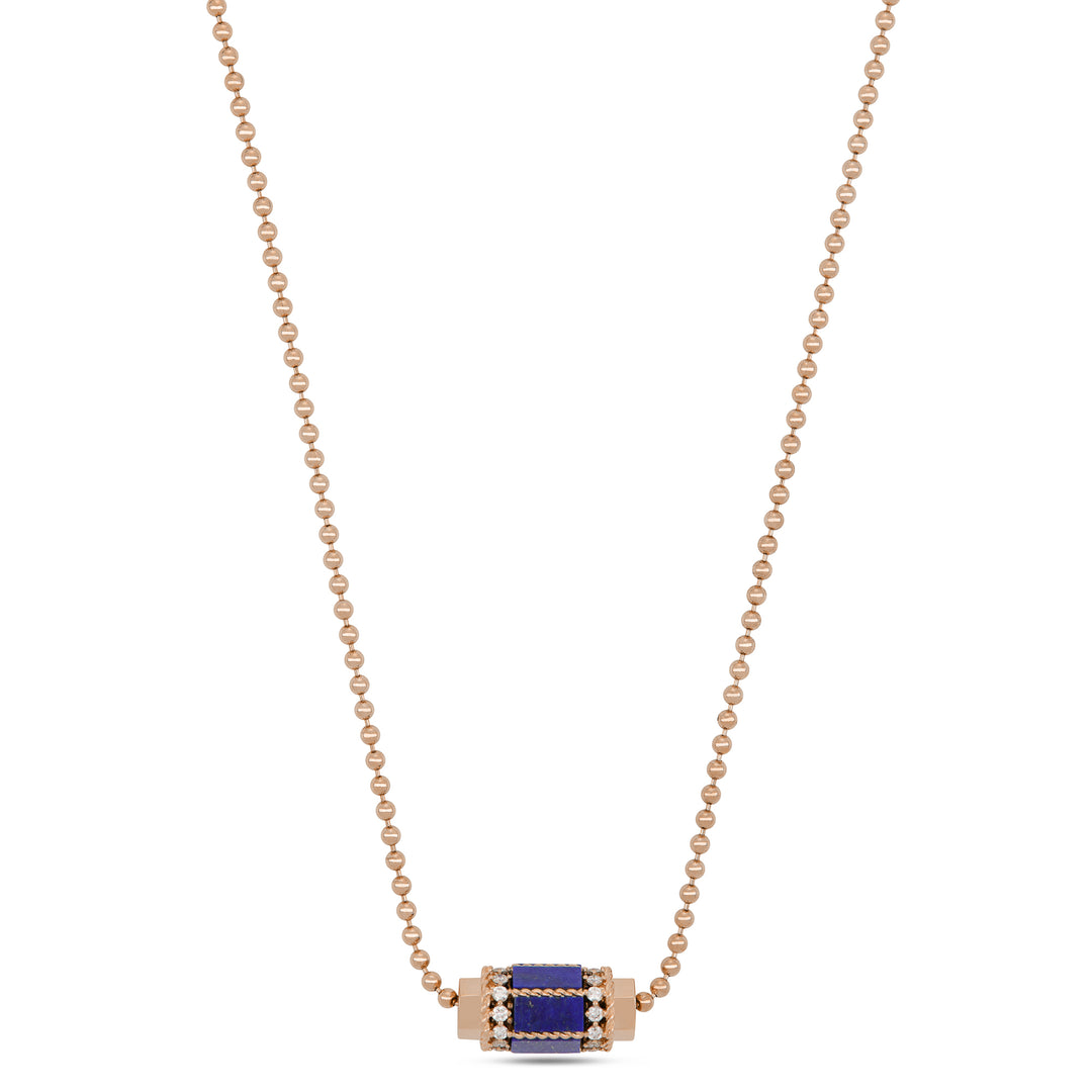 ART DECO NECKLACE WITH LAPIS LAZULI AND DIAMONDS