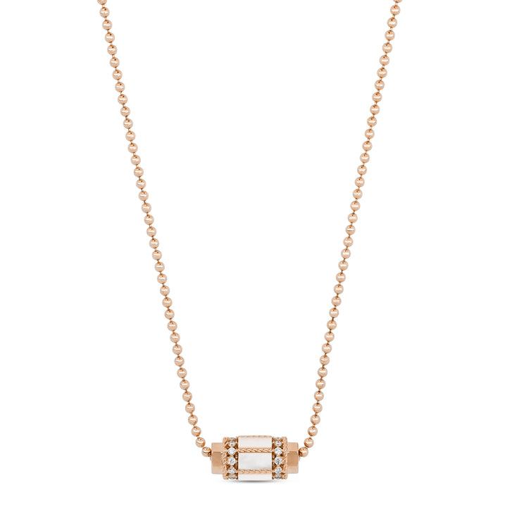 ART DECO NECKLACE WITH MOTHER OF PEARL AND DIAMONDS