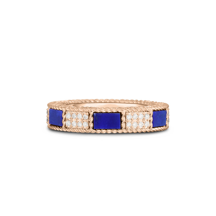ART DECO RING WITH LAPIS LAZULI AND DIAMONDS