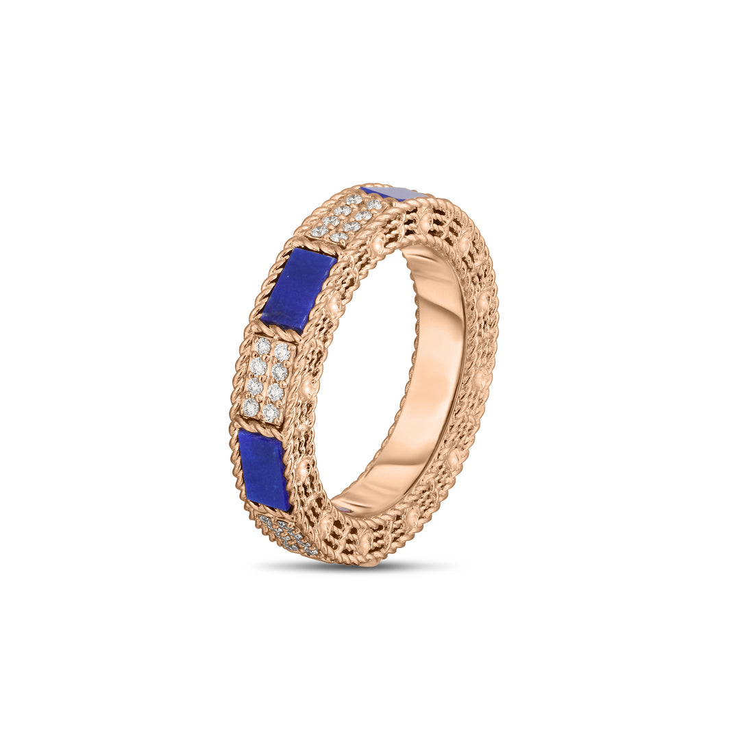 ART DECO RING WITH LAPIS LAZULI AND DIAMONDS