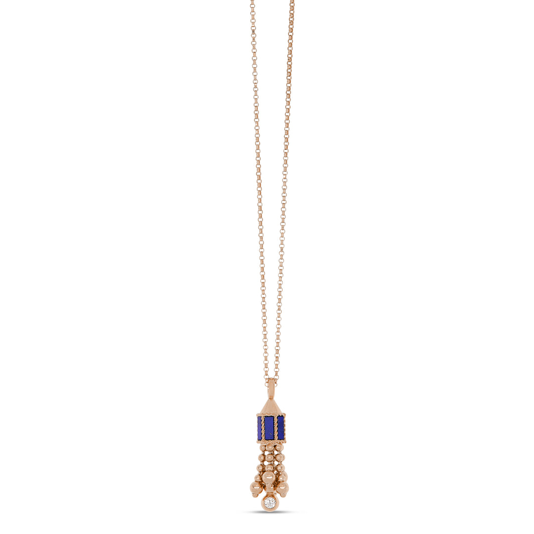 ART DECO NECKLACE WITH LAPIS LAZULI AND DIAMONDS