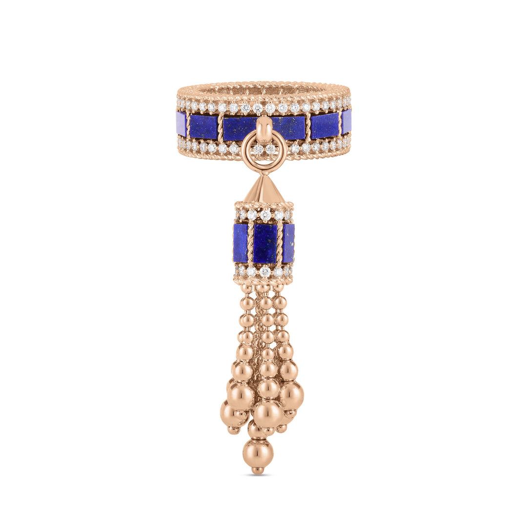ART DECO RING WITH LAPIS LAZULI AND DIAMONDS