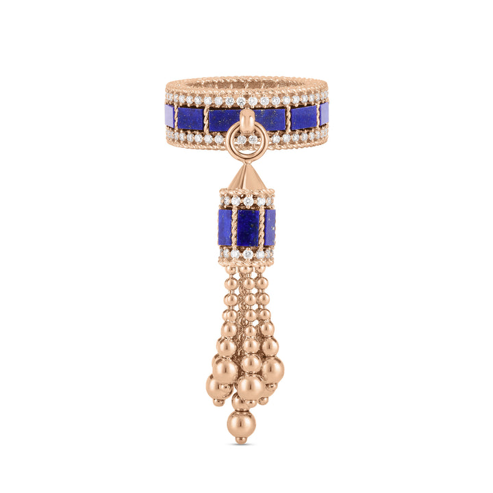 ART DECO RING WITH LAPIS LAZULI AND DIAMONDS