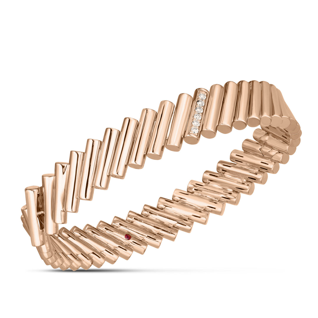 DOMINO BANGLE WITH DIAMONDS