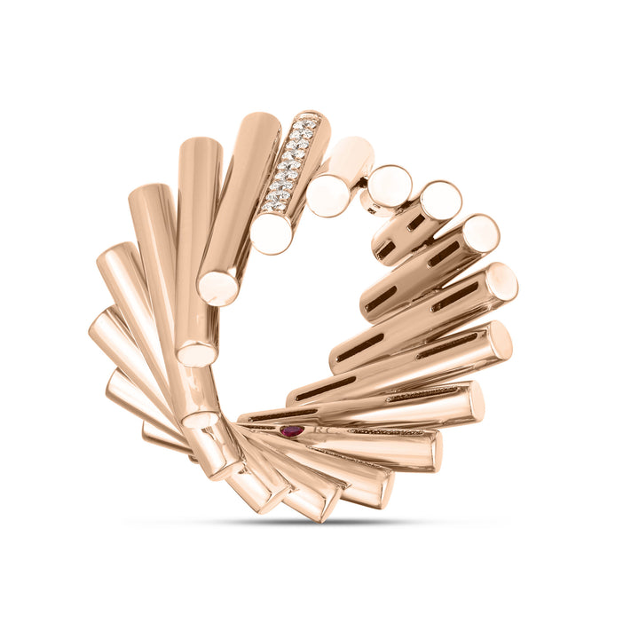 DOMINO RING WITH DIAMONDS