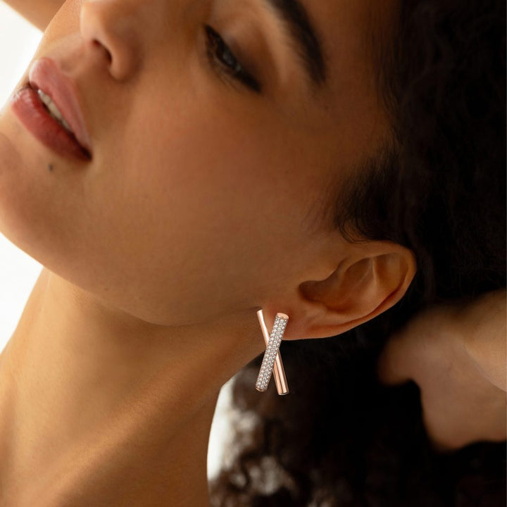 DOMINO EARRINGS WITH DIAMONDS