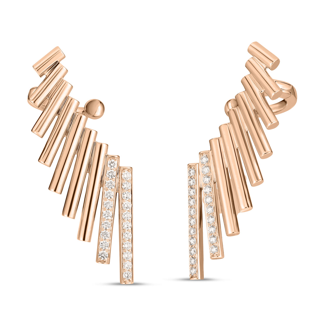DOMINO EARRINGS WITH DIAMONDS