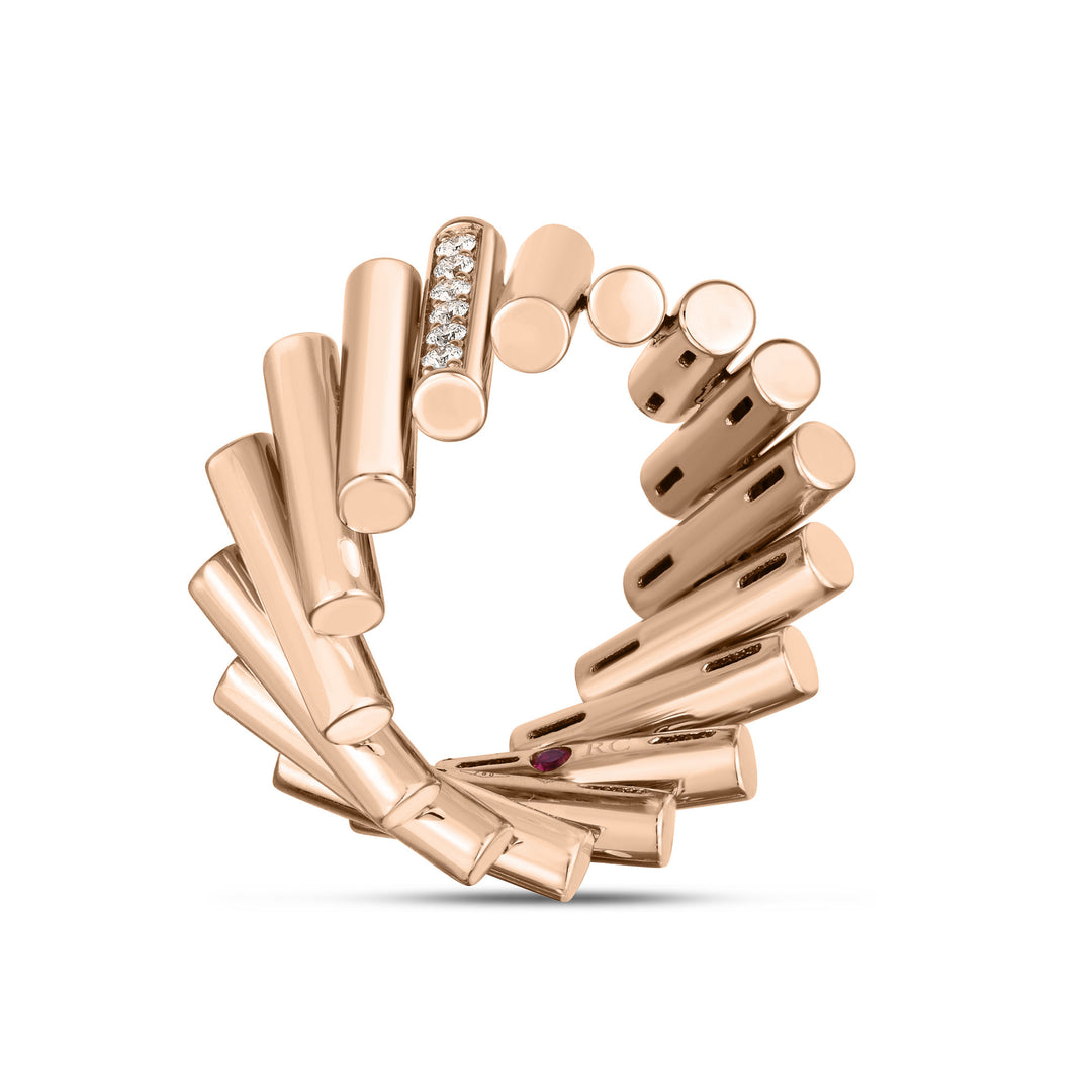 DOMINO RING WITH DIAMONDS