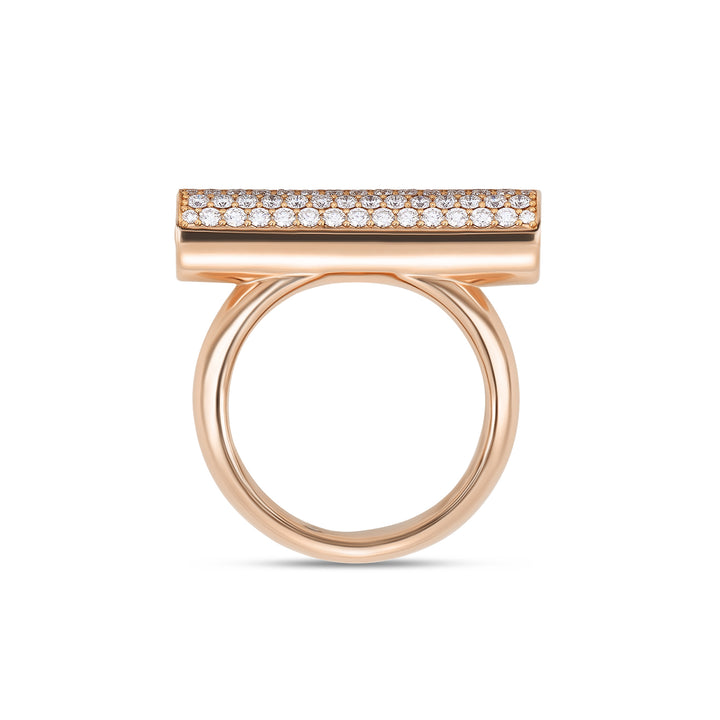 DOMINO RING WITH DIAMONDS