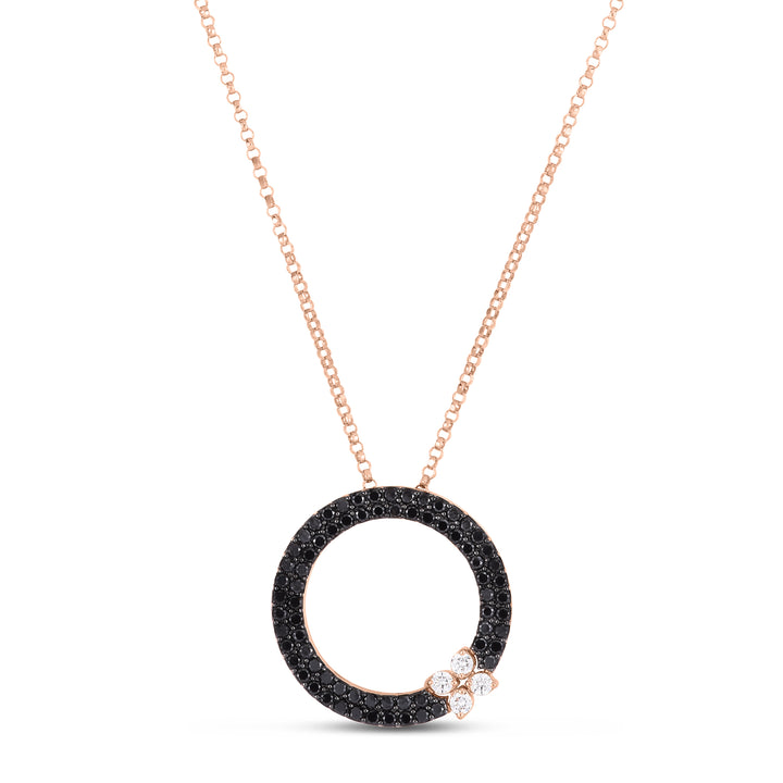 LOVE IN VERONA PENDANT WITH BLACK AND WHITE DIAMONDS