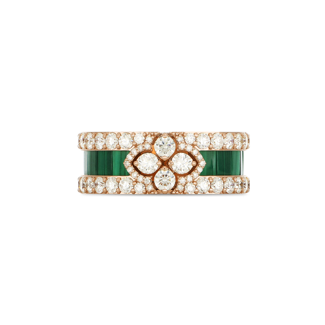 LOVE IN VERONA RING WITH MALACHITE AND DIAMONDS