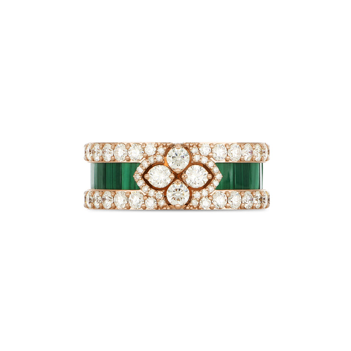 LOVE IN VERONA RING WITH MALACHITE AND DIAMONDS
