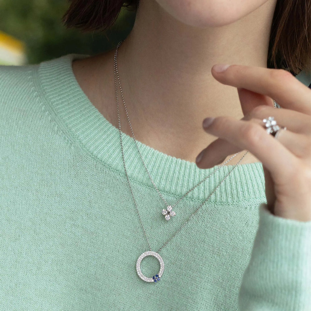 LOVE IN VERONA PENDANT WITH DIAMONDS AND BLUE SAPPHIRES