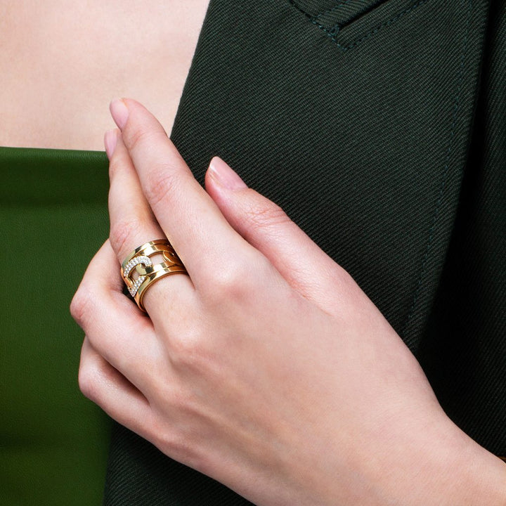 NAVARRA RING WITH DIAMONDS