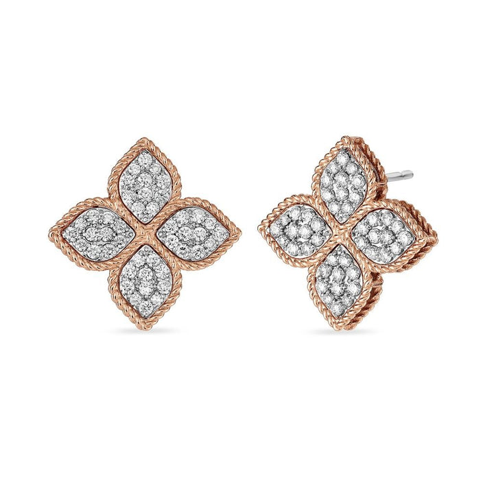 PRINCESS FLOWER EARRINGS WITH DIAMONDS