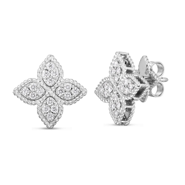 PRINCESS FLOWER EARRINGS WITH DIAMONDS