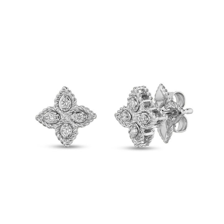 PRINCESS FLOWER EARRINGS WITH DIAMONDS