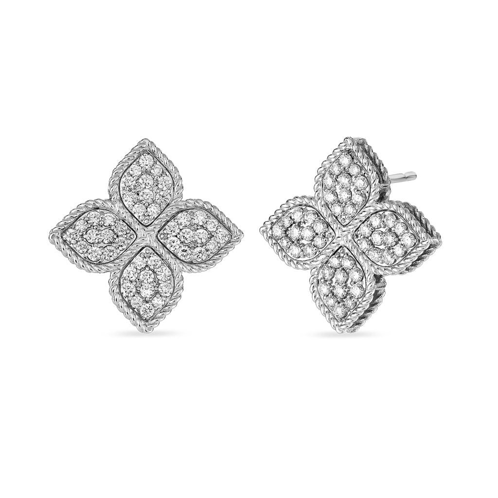 PRINCESS FLOWER EARRINGS WITH DIAMONDS