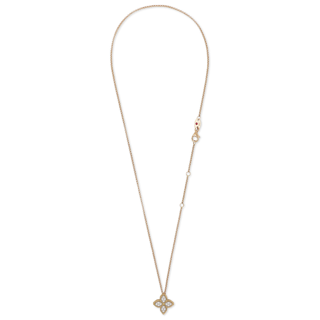 PRINCESS FLOWER PENDANT WITH DIAMONDS