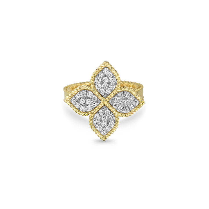 PRINCESS FLOWER RING WITH DIAMONDS