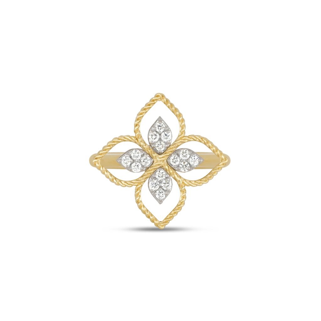 PRINCESS FLOWER RING WITH DIAMONDS