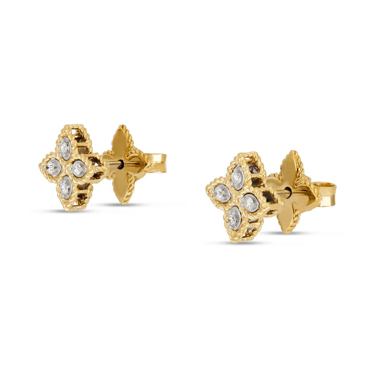 PRINCESS FLOWER EARRINGS WITH DIAMONDS