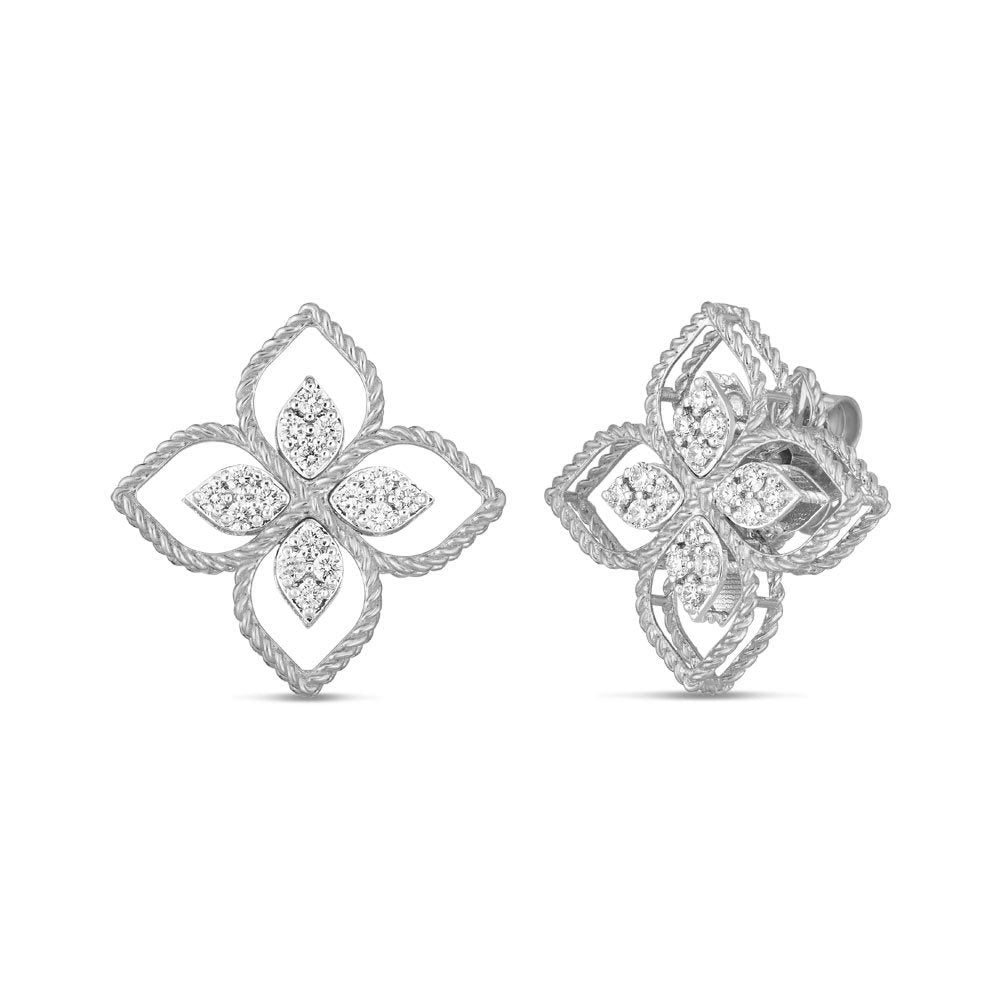 PRINCESS FLOWER EARRINGS WITH DIAMONDS