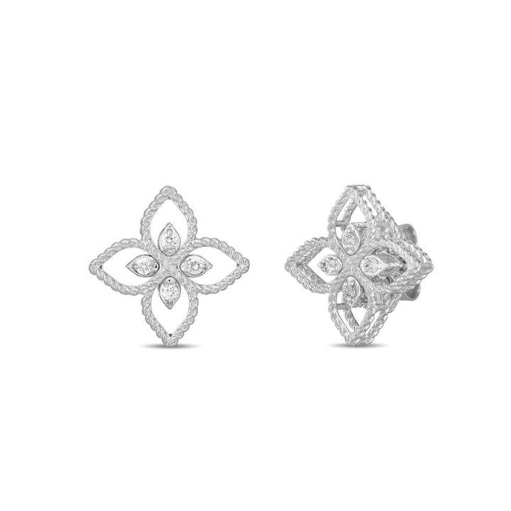 PRINCESS FLOWER EARRINGS WITH DIAMONDS