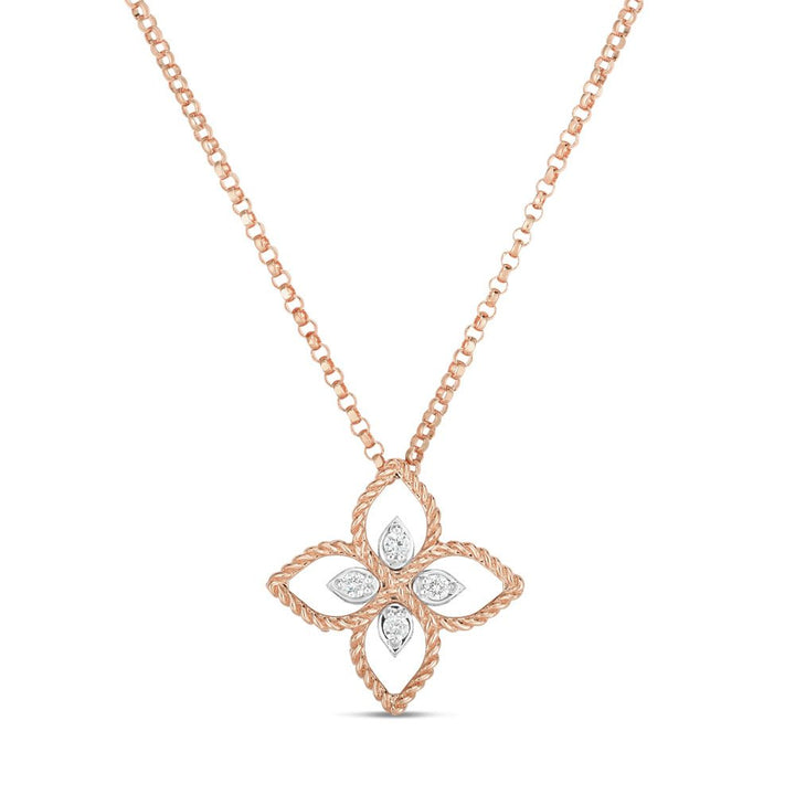 PRINCESS FLOWER PENDANT WITH DIAMONDS