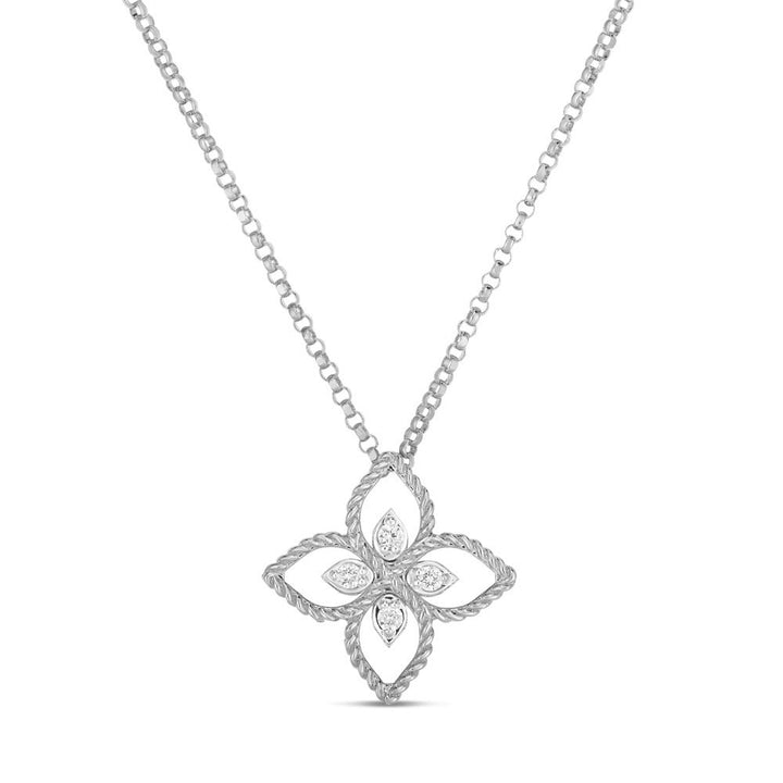 PRINCESS FLOWER PENDANT WITH DIAMONDS