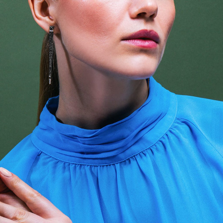 SAUVAGE PRIVE’ EARRINGS WITH BLACK DIAMONDS