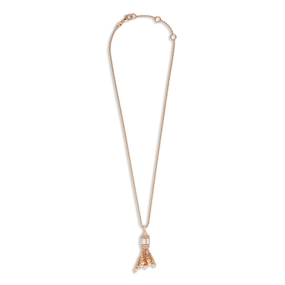 ART DECO NECKLACE WITH MOTHER OF PEARL AND DIAMONDS