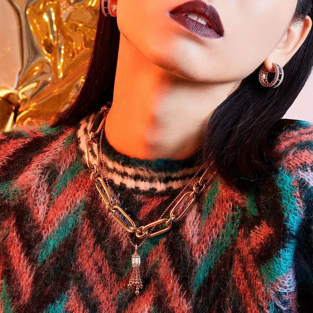 ART DECO NECKLACE WITH MOTHER OF PEARL AND DIAMONDS