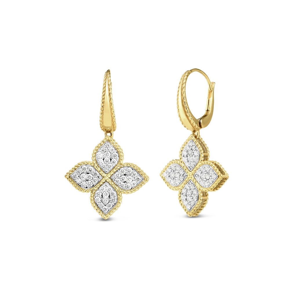 PRINCESS FLOWER EARRINGS WITH DIAMONDS
