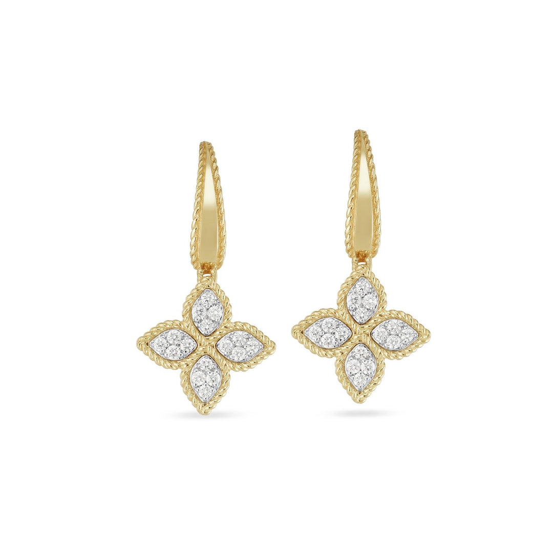 PRINCESS FLOWER EARRINGS WITH DIAMONDS