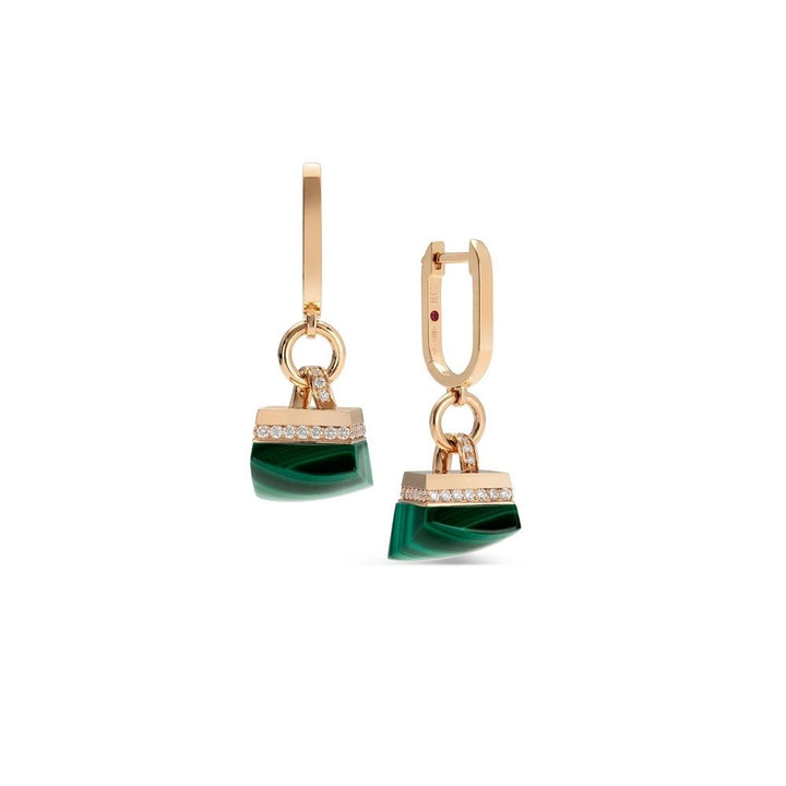 SAUVAGE PRIVE’ EARRINGS WITH MALACHITE