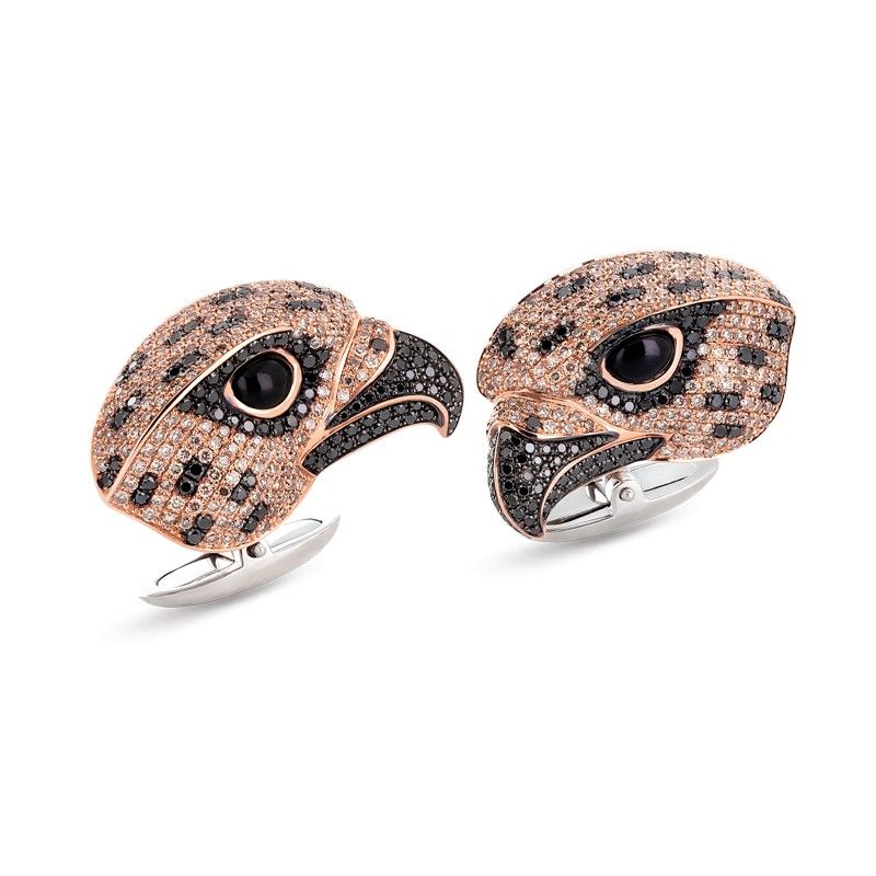 CUFFLINKS DIAMONDS ANIMALIER