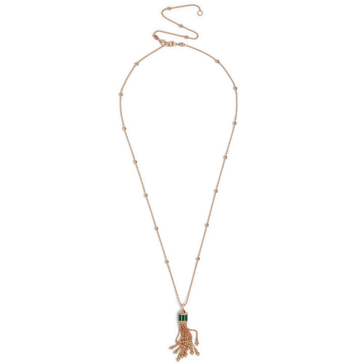 ART DECO NECKLACE WITH MALACHITE AND DIAMONDS