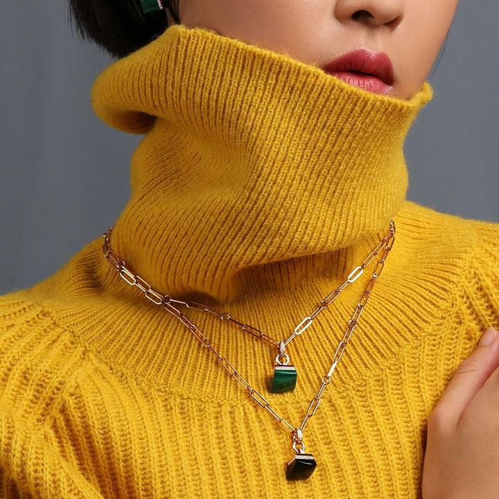 SAUVAGE PRIVE’ NECKLACE WITH MALACHITE