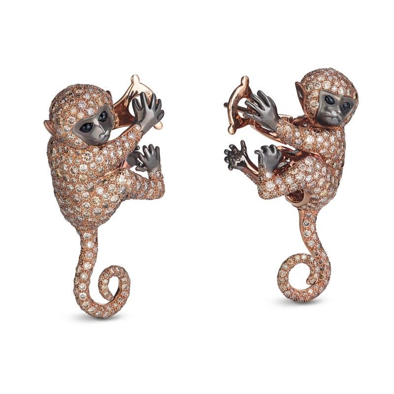 EARRINGS DIAMONDS ANIMALIER