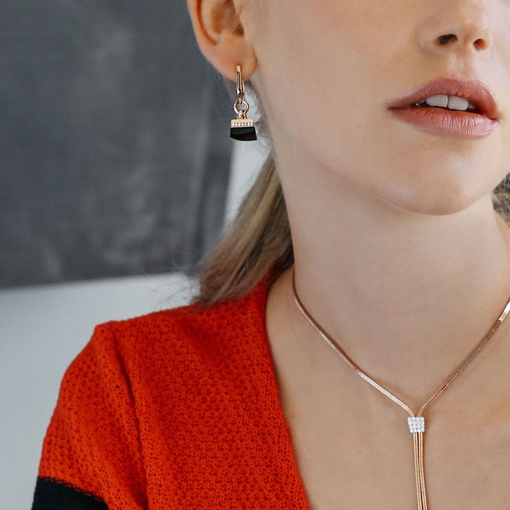 SAUVAGE PRIVE’ EARRINGS WITH BLACK JADE