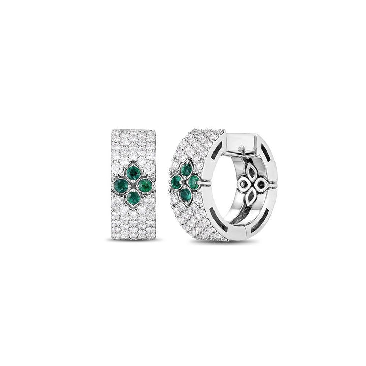 LOVE IN VERONA EARRINGS WITH DIAMONDS AND EMERALDS