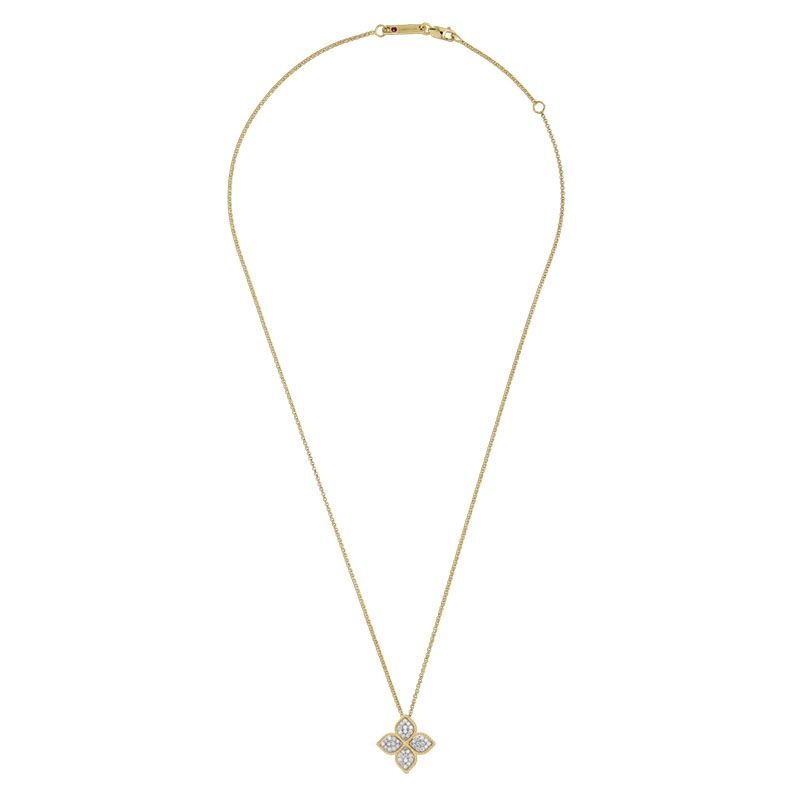 PRINCESS FLOWER PENDANT WITH DIAMONDS